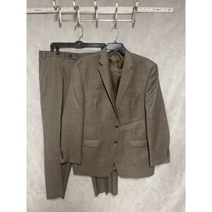 Chaps Suit Men's 46L Brown Wool 2B Academia Career 38X30 Pants Ralph Lauren Luxe